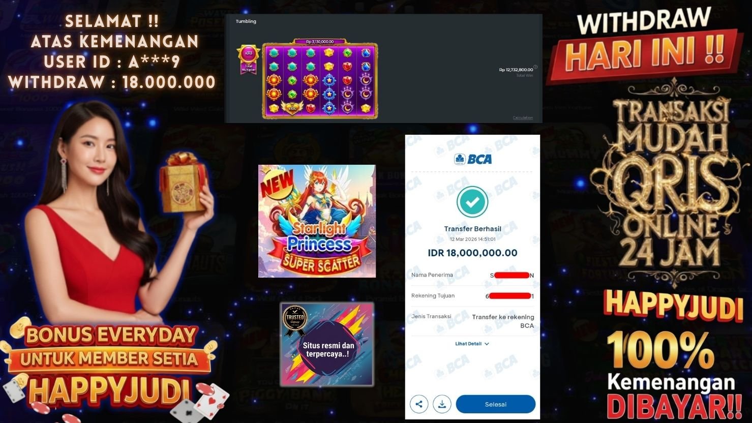 HAPPYJUDI JACKPOT SLOT STARLIGHT PRINCESS SUPER SCATTER